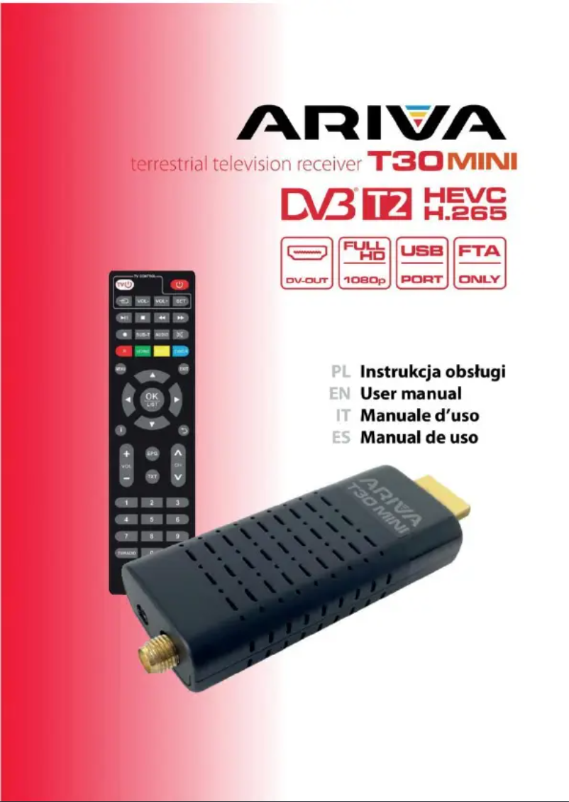 Página 1 del manual Manual de usuario Ferguson Ariva T30 Mini