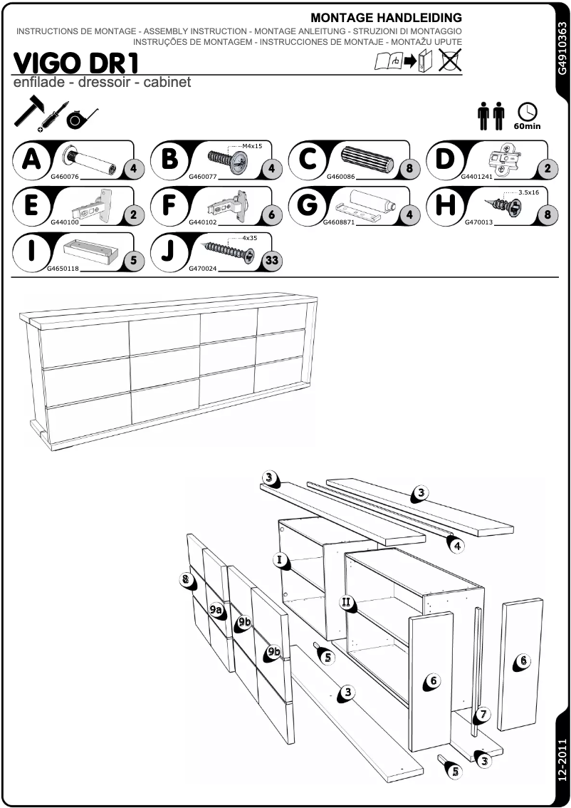 Página 1 del manual Manual de usuario Profijt Meubel VIGO