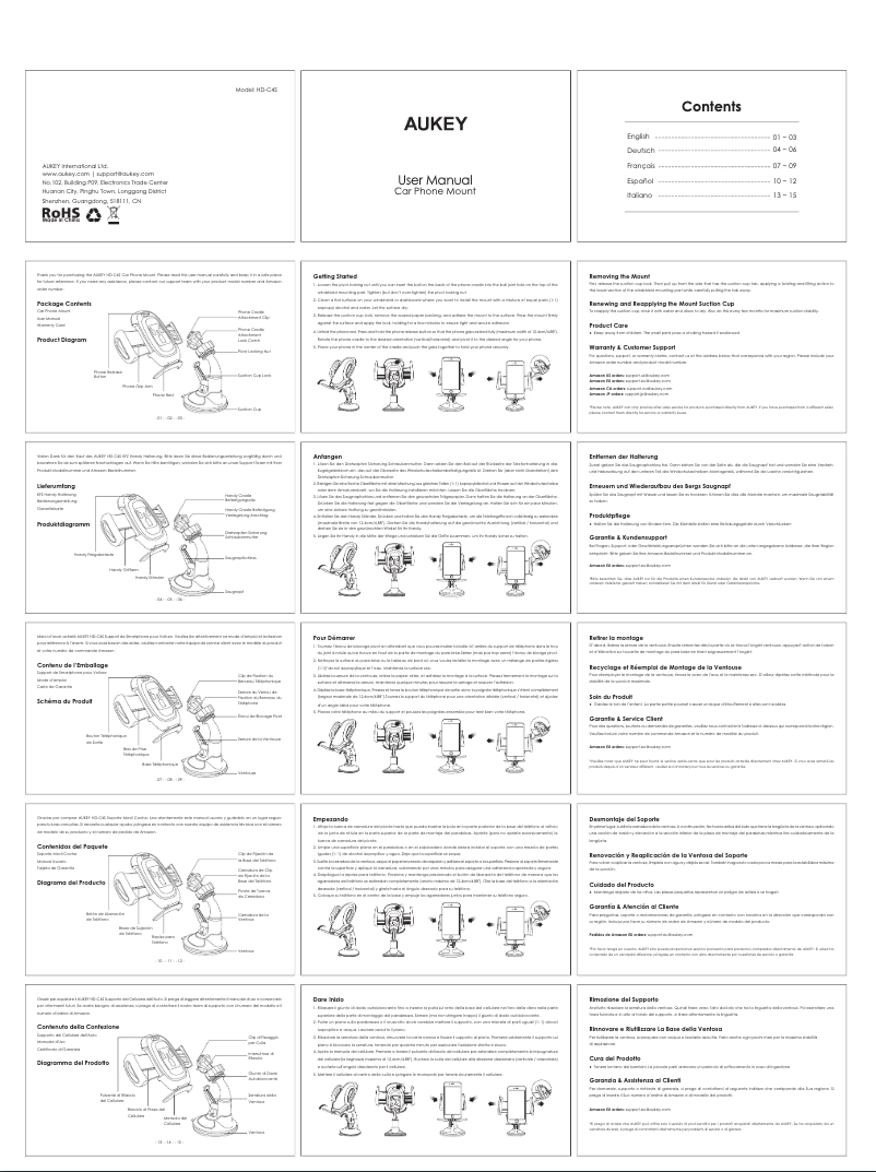 Imagen de la primera página del manual del dispositivo PA-Y11