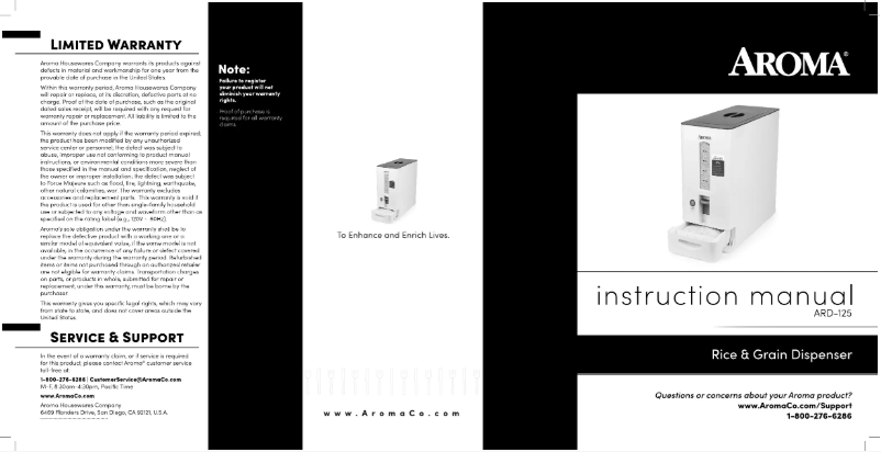 Página 1 del manual Manual de usuario Aroma ARD-125