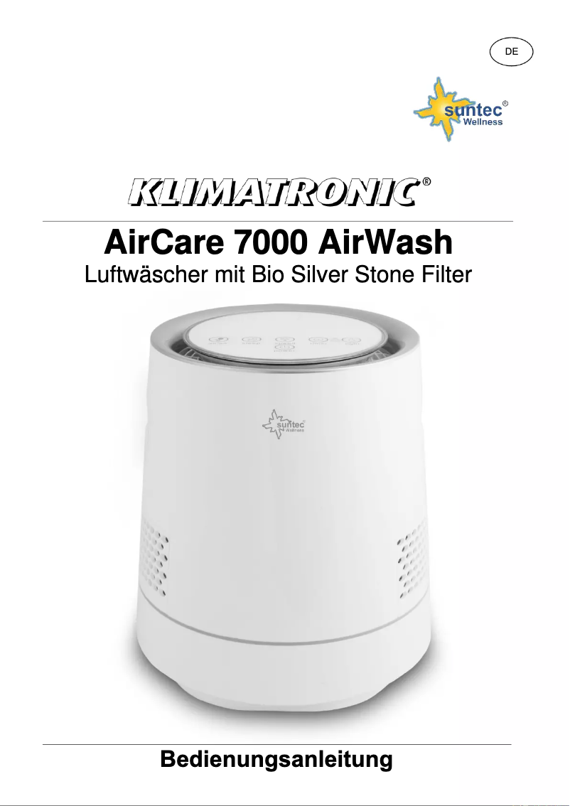 Página 1 del manual Manual de usuario Suntec Aircare 7000 AirWash