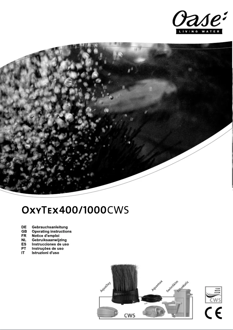 Página 1 del manual Manual de usuario Oase OxyTex Set 1000