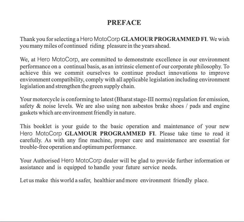 Página 1 del manual Manual de usuario Hero Glamour FI (2013)