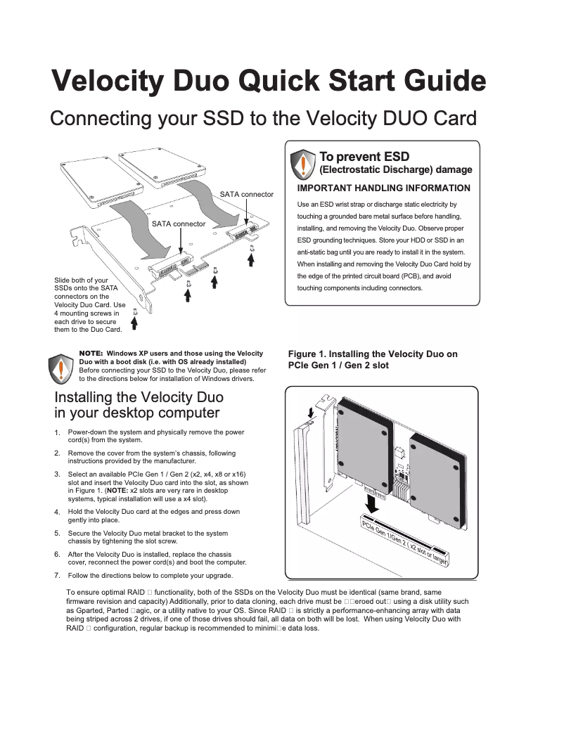 Página nº 1 - Manual de usuario Apricorn Velocity Duo X2