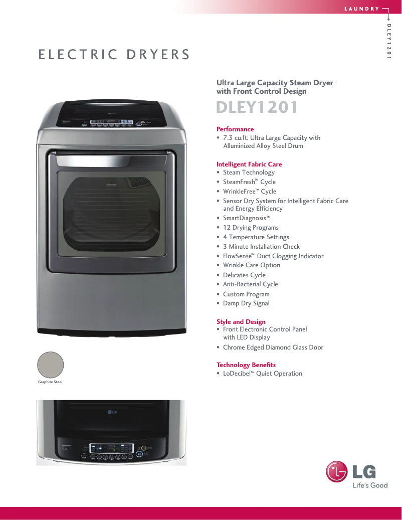 Página nº 1 - Ficha técnica LG DLEY1201V