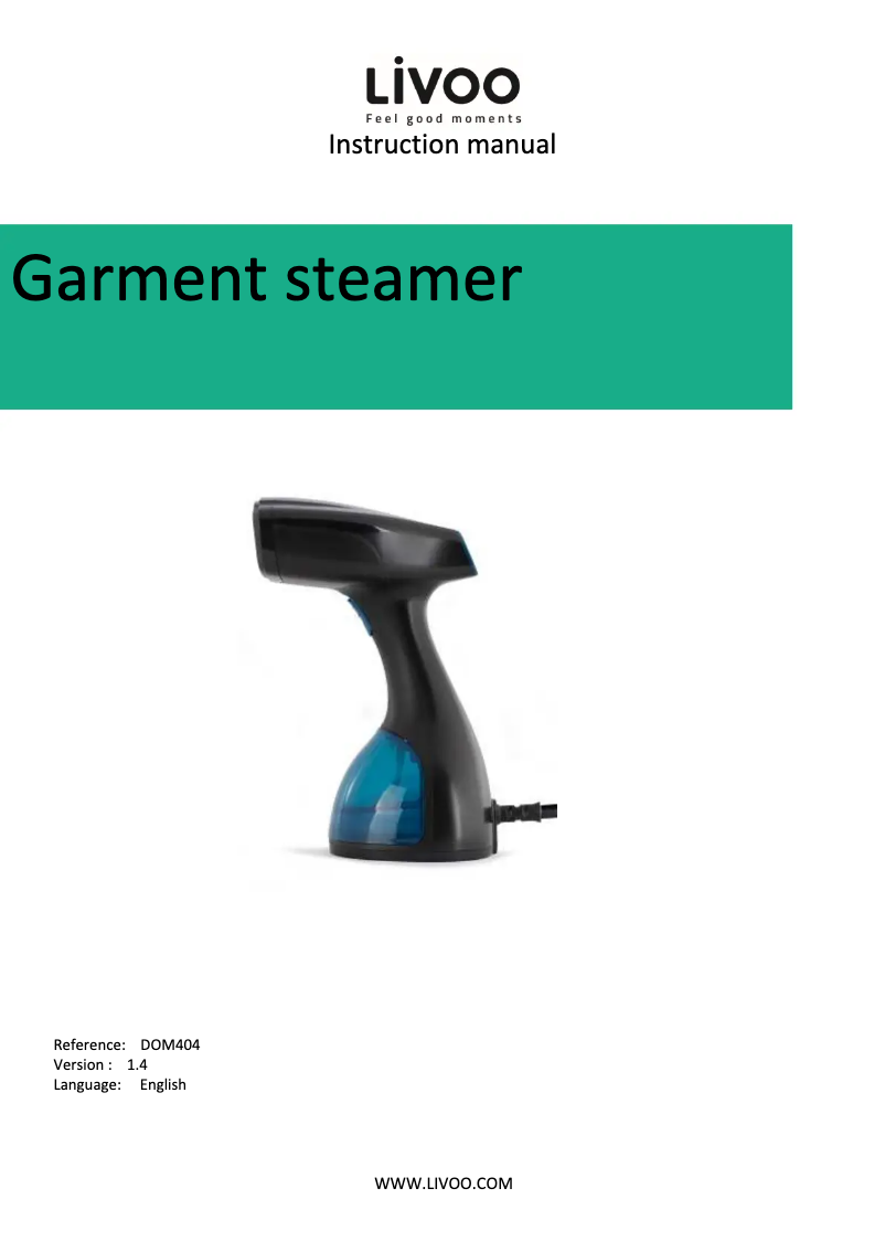 Imagen de la primera página del manual del dispositivo DOM404