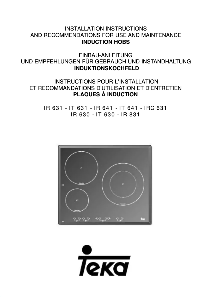 Página 1 del manual Manual de usuario Teka IT 630