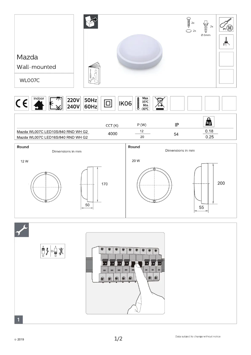 Página 1 del manual Manual de usuario Mazda WL007C