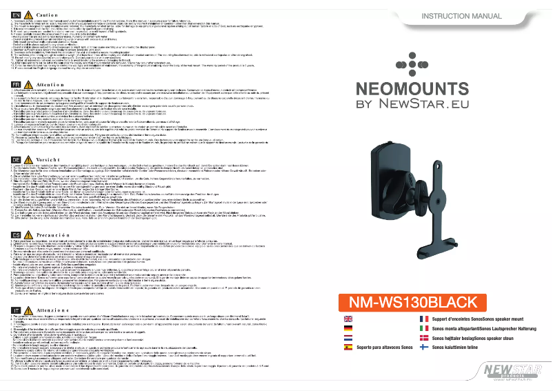 Imagen de la primera página del manual del dispositivo NM-WS130