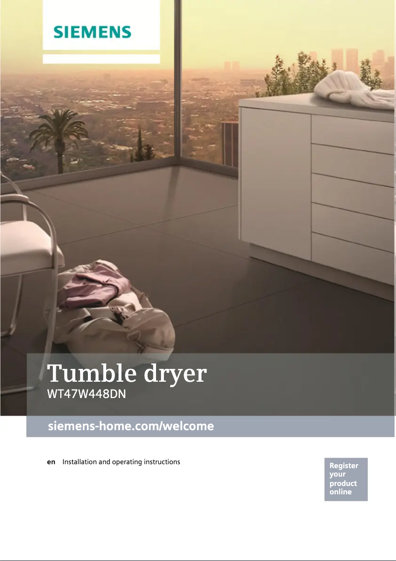 Imagen de la primera página del manual del dispositivo WT47W448DN