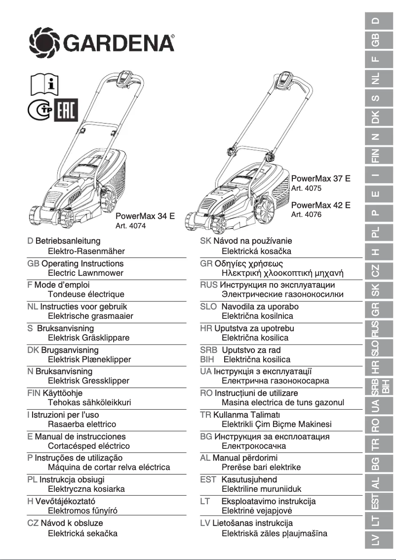 Página 1 del manual Manual de usuario Gardena PowerMax 37 E
