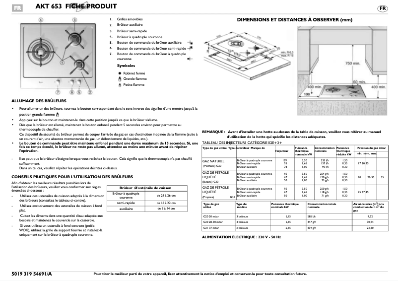 Imagen de la primera página del manual del dispositivo AKT653WH