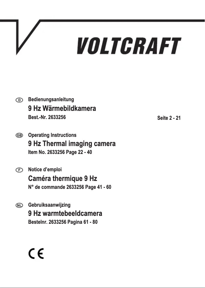Página 1 del manual Manual de usuario Voltcraft WB-80 SE