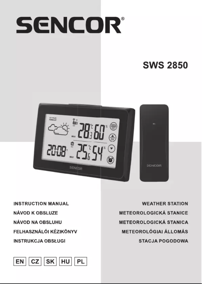 Página 1 del manual Manual de usuario Sencor SWS 2850