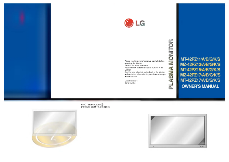 Imagen de la primera página del manual del dispositivo MT-42PZ15B