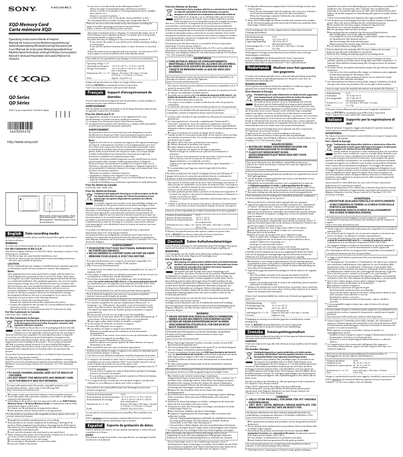 Imagen de la primera página del manual del dispositivo QD-M64