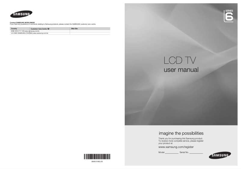 Imagen de la primera página del manual del dispositivo LE-32B652T4WXXN