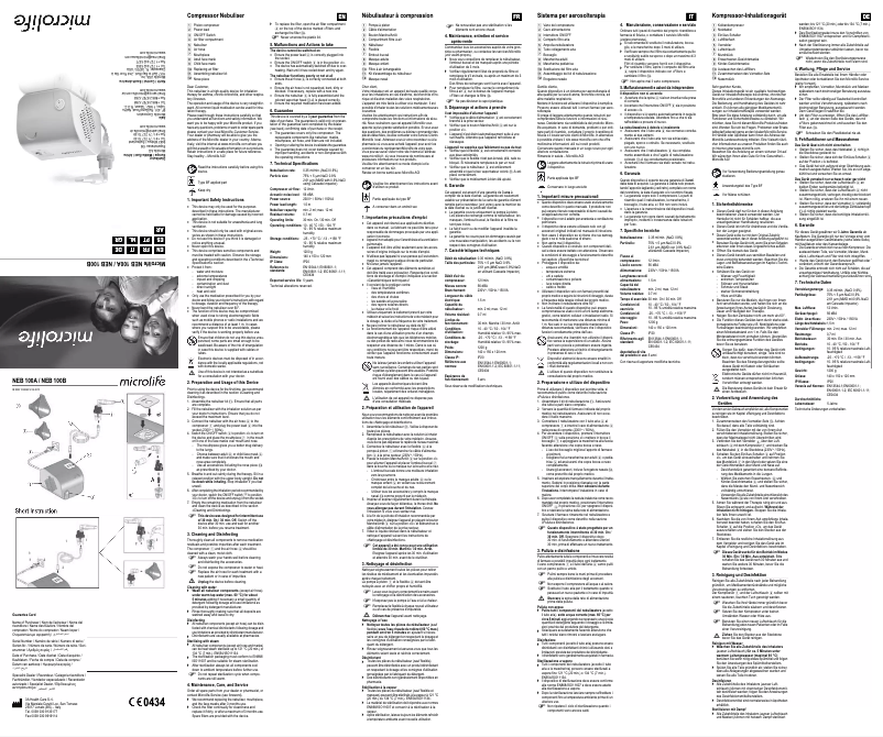 Página 1 del manual Manual de usuario Microlife NEB 100A/B