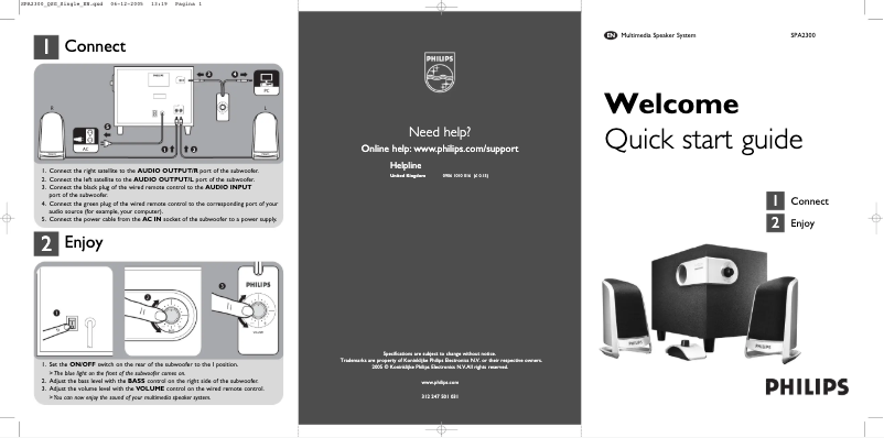 Página 1 del manual Manual de usuario Philips SPA2300