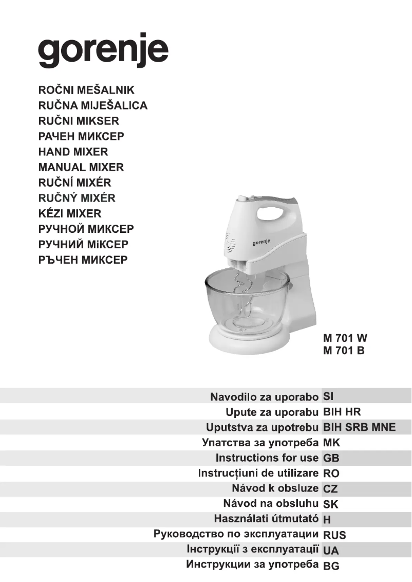 Imagen de la primera página del manual del dispositivo M701W