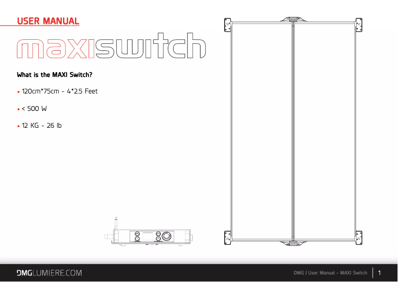 Imagen de la primera página del manual del dispositivo Maxi Switch