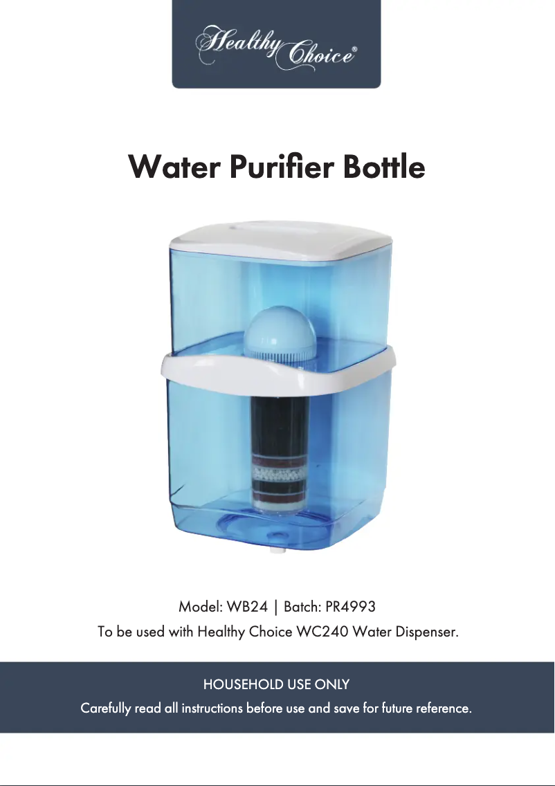 Página 1 del manual Manual de usuario Healthy Choice WC240