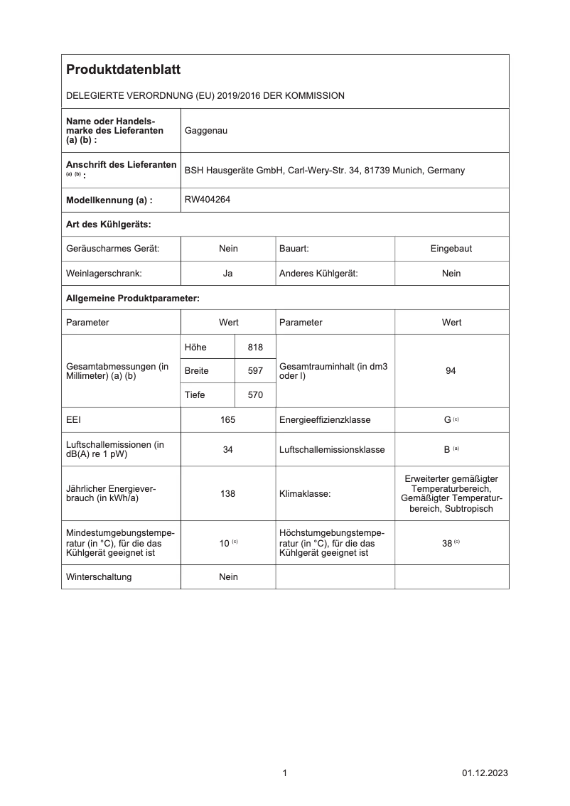 Imagen de la primera página del manual del dispositivo RW 404