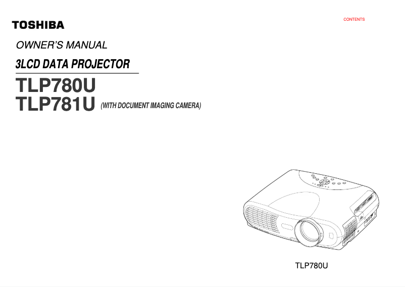 Imagen de la primera página del manual del dispositivo TLP-780U