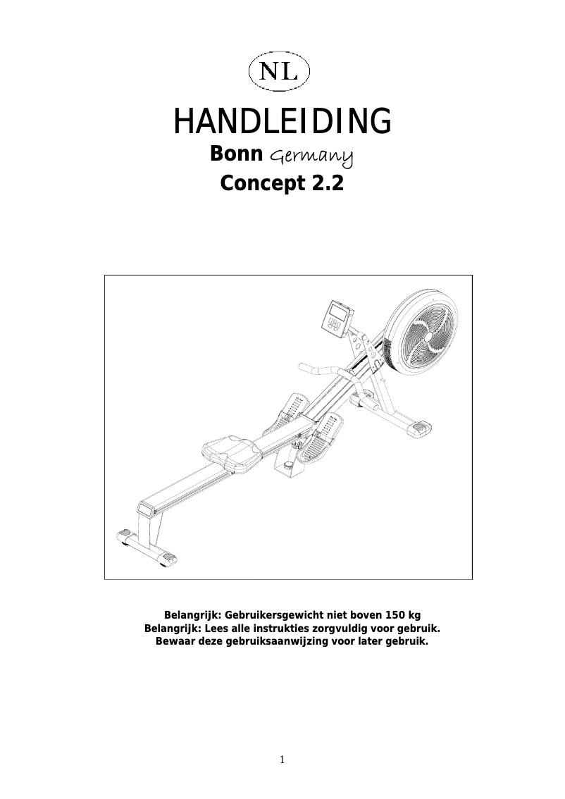 Imagen de la primera página del manual del dispositivo Bonn Germany Concept 2.2
