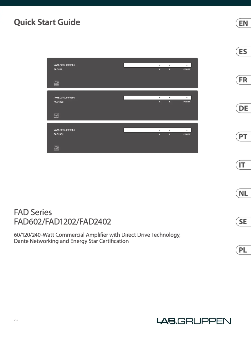 Imagen de la primera página del manual del dispositivo FAD2402