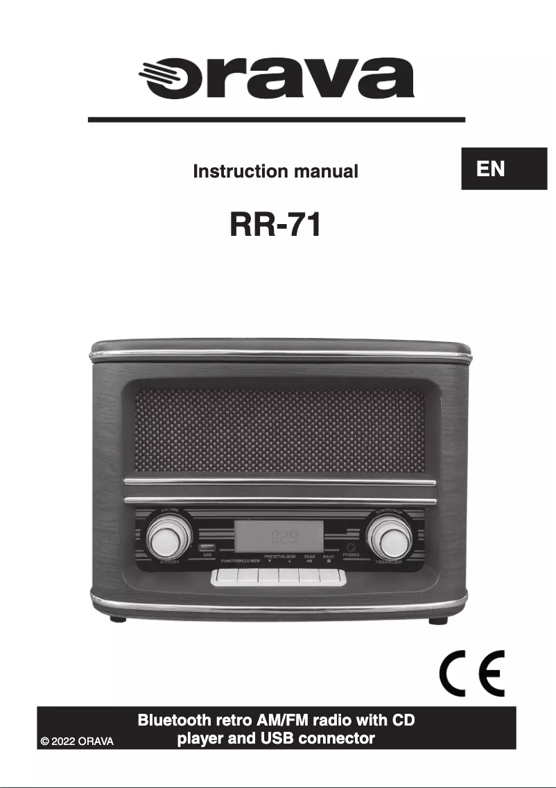 Imagen de la primera página del manual del dispositivo RR-71