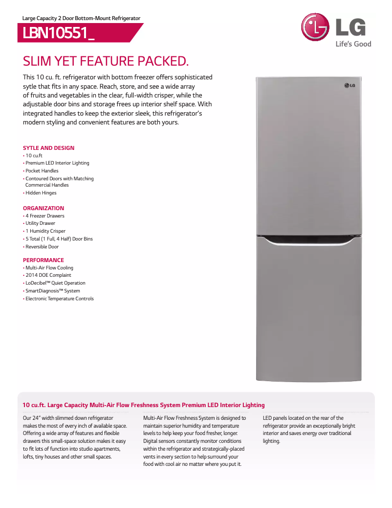 Imagen de la primera página del manual del dispositivo LBN10551