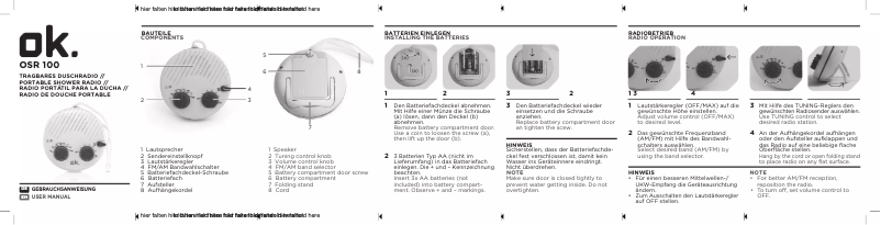 Página 1 del manual Manual de usuario OK Osr 100