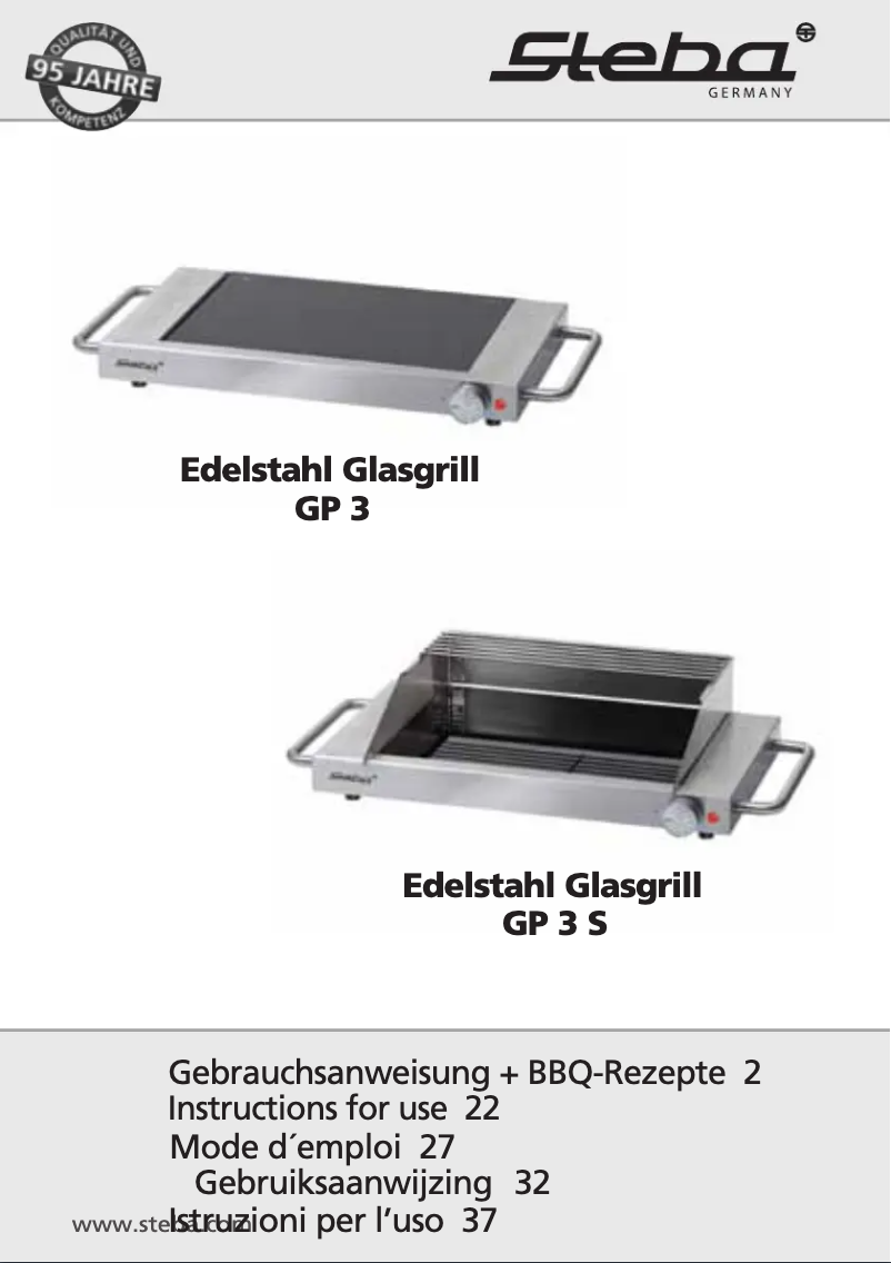 Página 1 del manual Manual de usuario Steba GP3