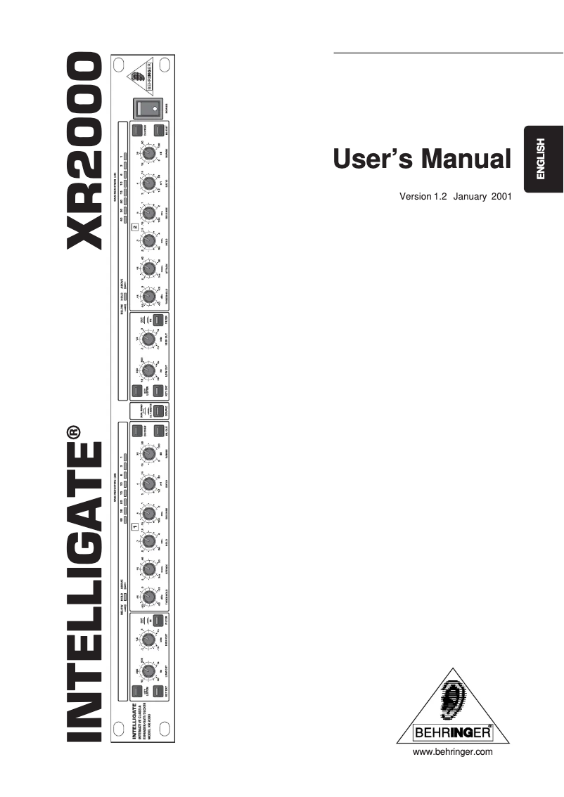 Imagen de la primera página del manual del dispositivo Intelligate XR2000