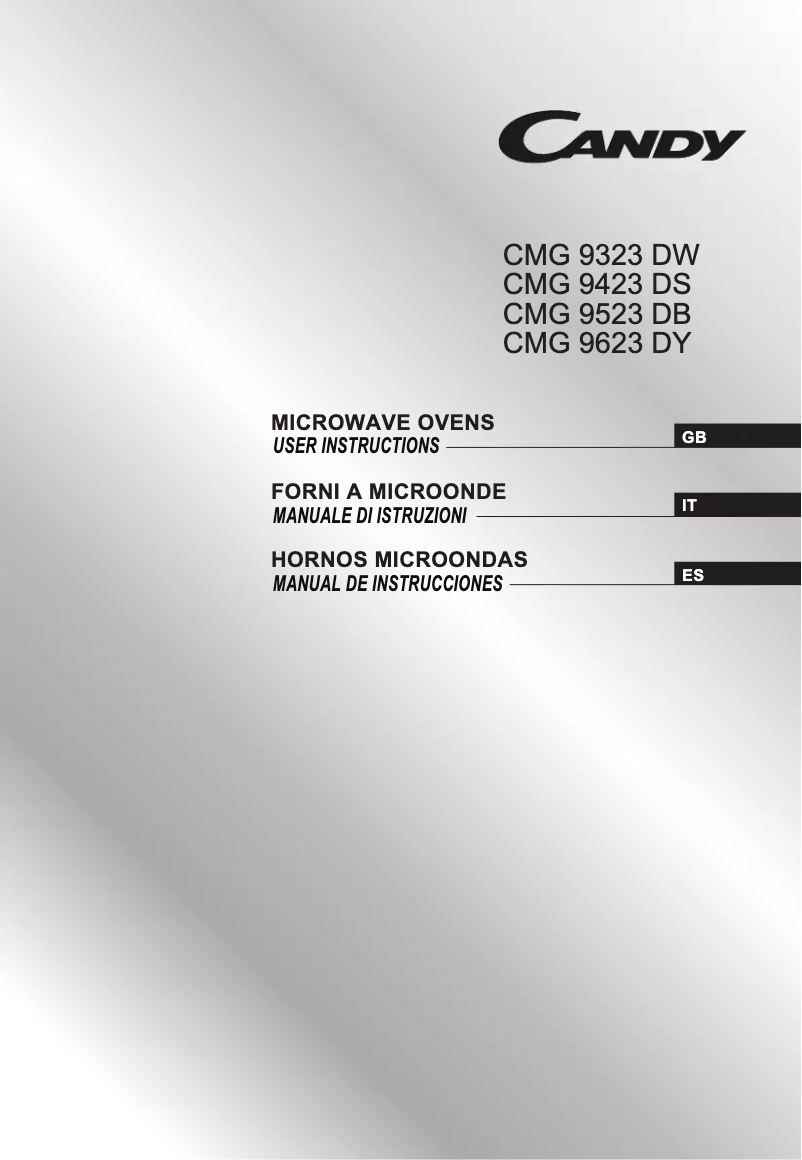 Página 1 del manual Manual de usuario Candy CMG 9323 DW