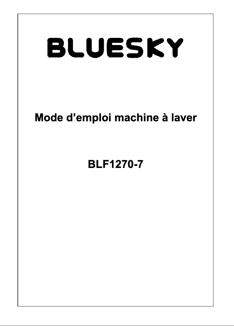 Página 1 del manual Manual de usuario Bluesky BLF 1270-7