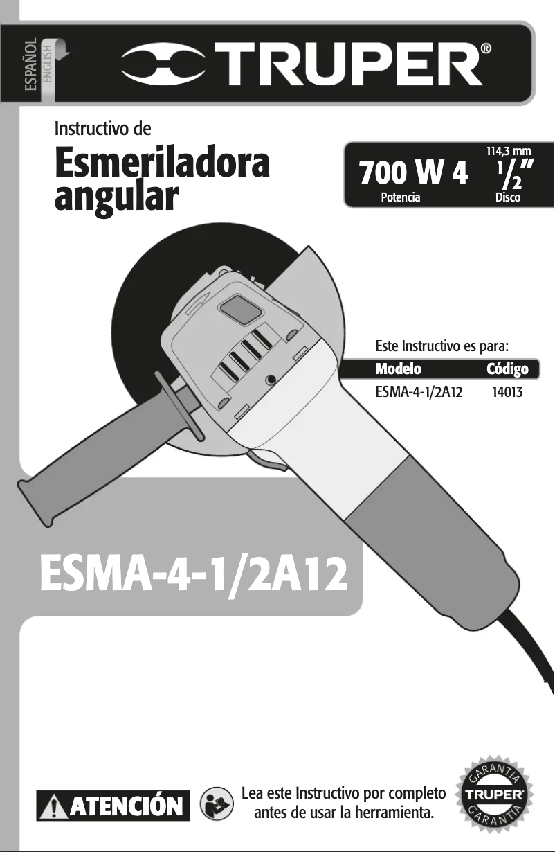 Imagen de la primera página del manual del dispositivo ESMA-4-1/2A12