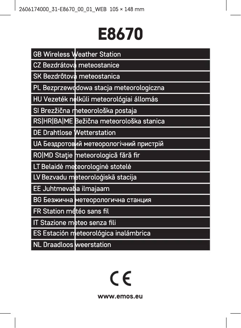 Página 1 del manual Manual de usuario Emos E8670