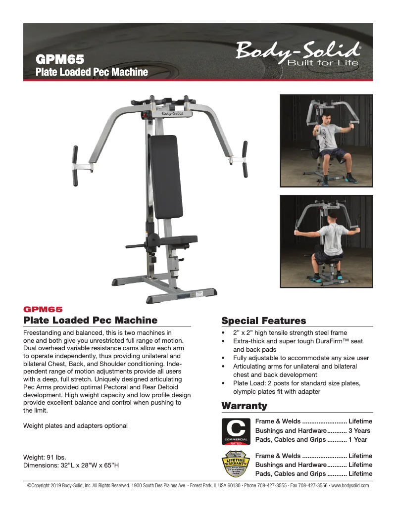 Imagen de la primera página del manual del dispositivo GPM65