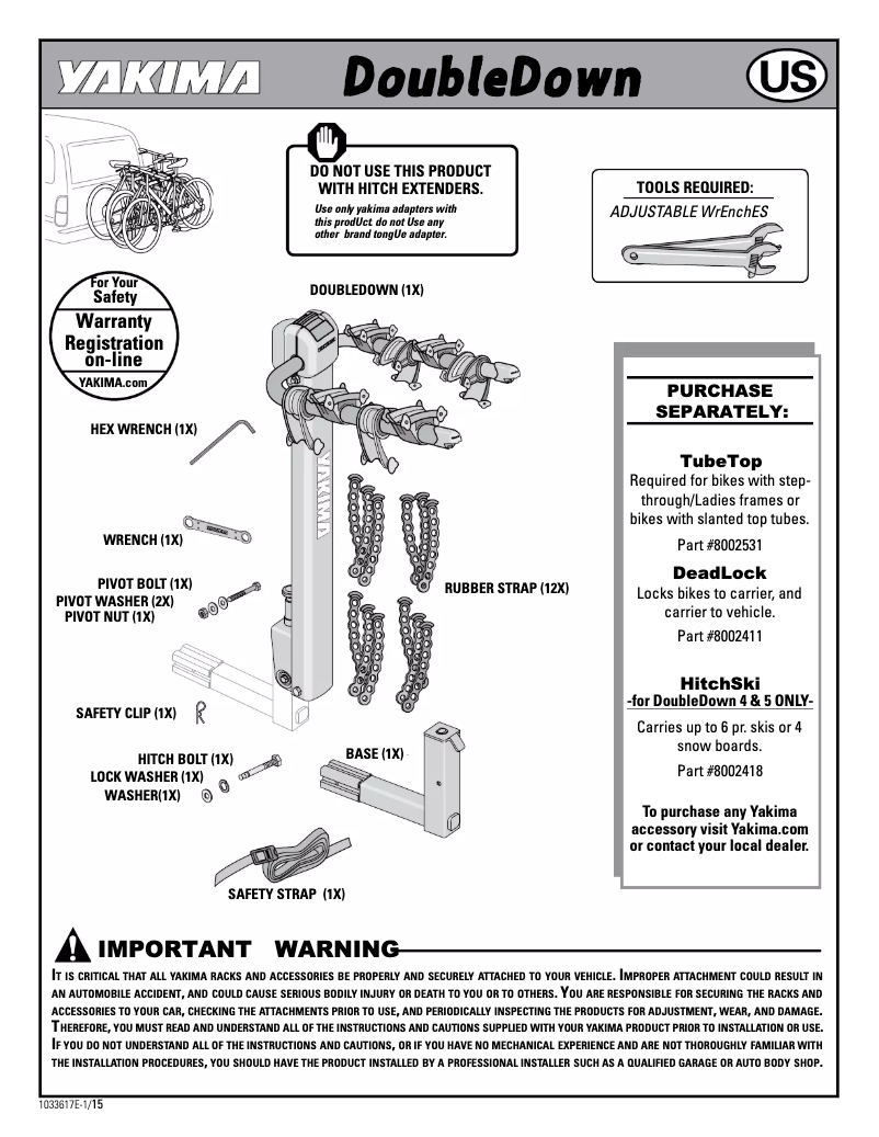 Imagen de la primera página del manual del dispositivo DoubleDown