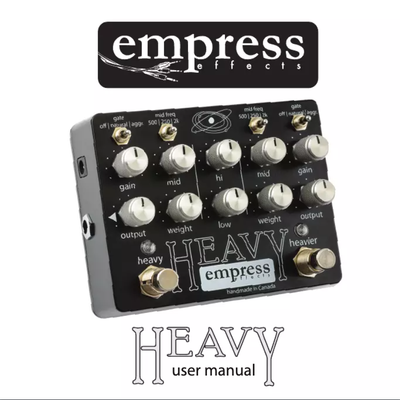 Página nº 1 - Manual de usuario Empress Effects Heavy