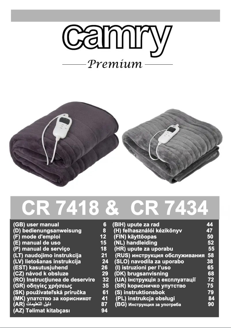 Página 1 del manual Manual de usuario Camry CR 7418