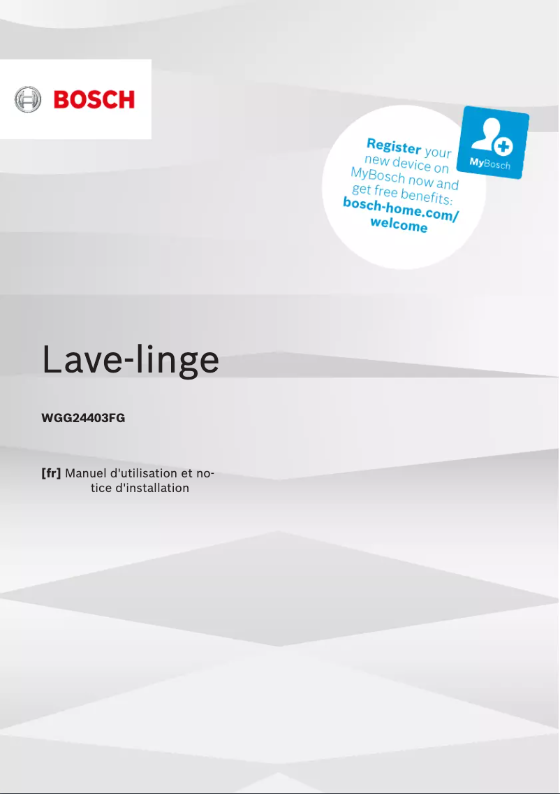 Página 1 del manual Manual de usuario Bosch WGG24403FG