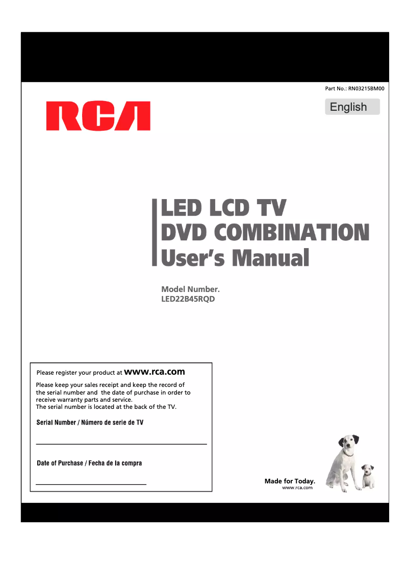 Imagen de la primera página del manual del dispositivo LED22B45RQD