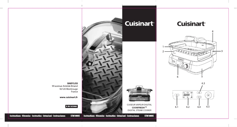Página 1 del manual Manual de usuario Cuisinart Cookfresh STM1000E