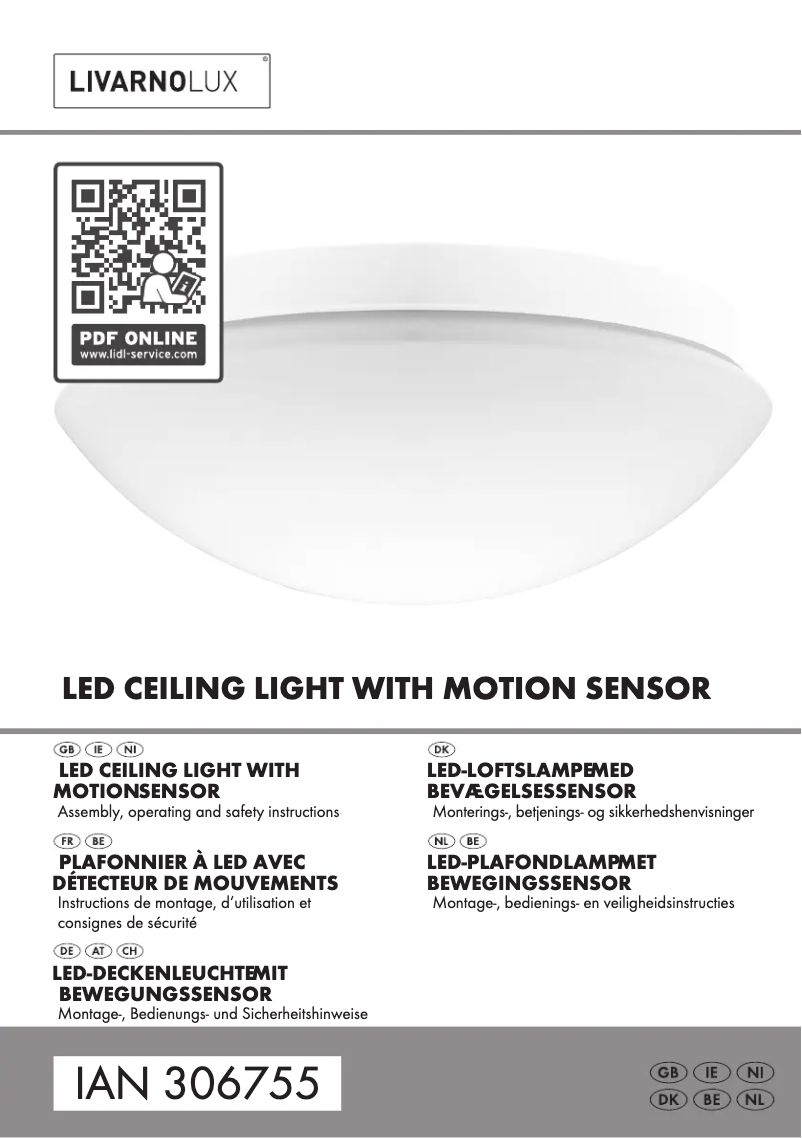 Página 1 del manual Manual de usuario Livarno Lux IAN 306755