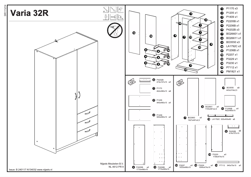 Imagen de la primera página del manual del dispositivo Varia