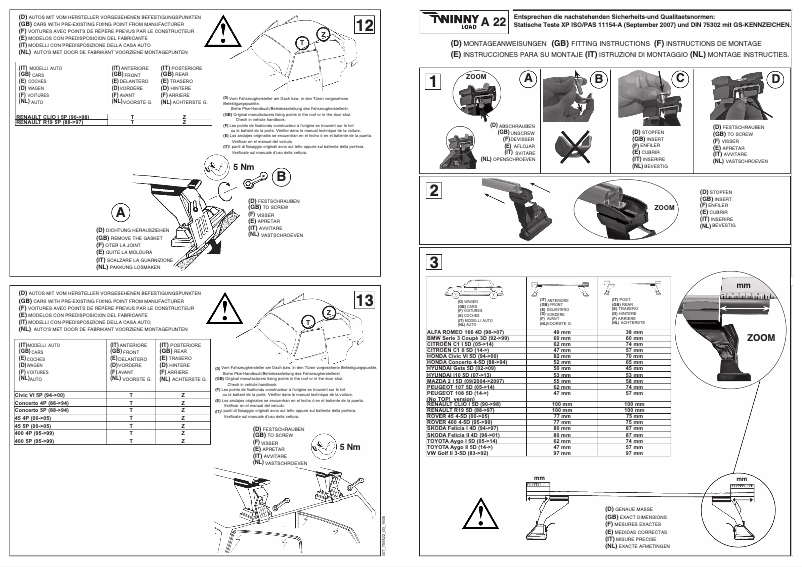 Página 1 del manual Manual de usuario Twinny Load A 22