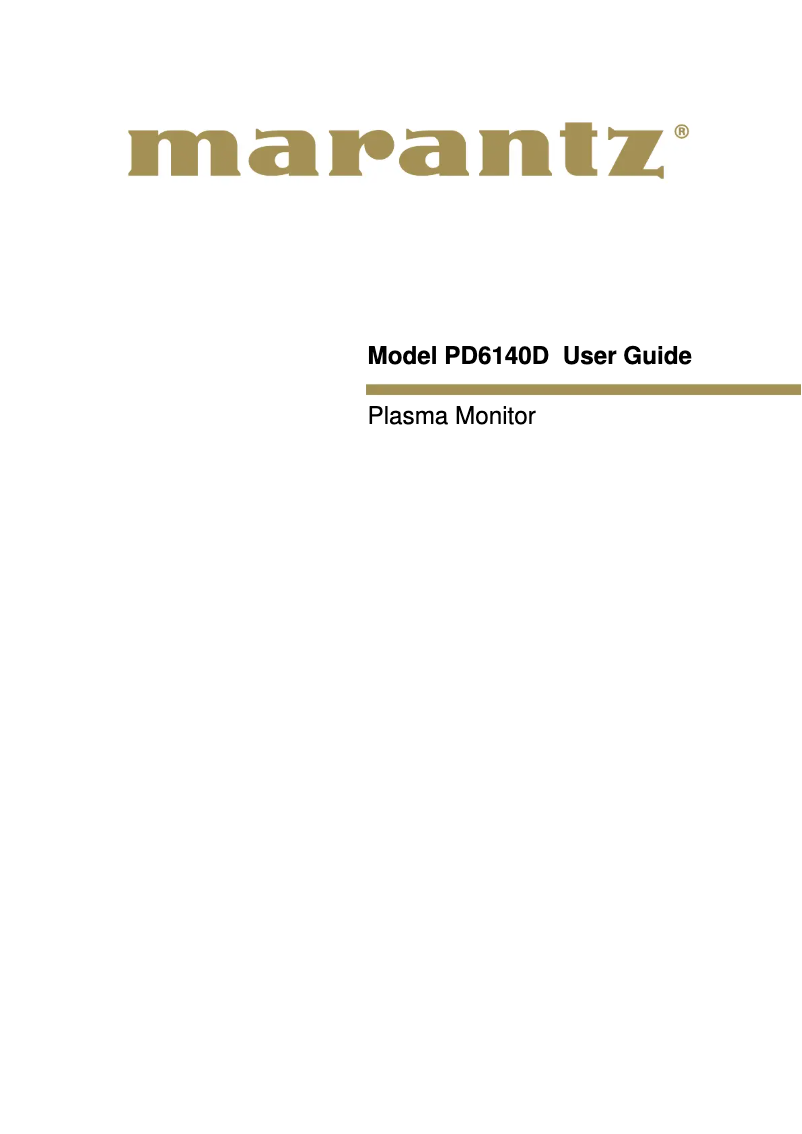 Imagen de la primera página del manual del dispositivo PD6140D